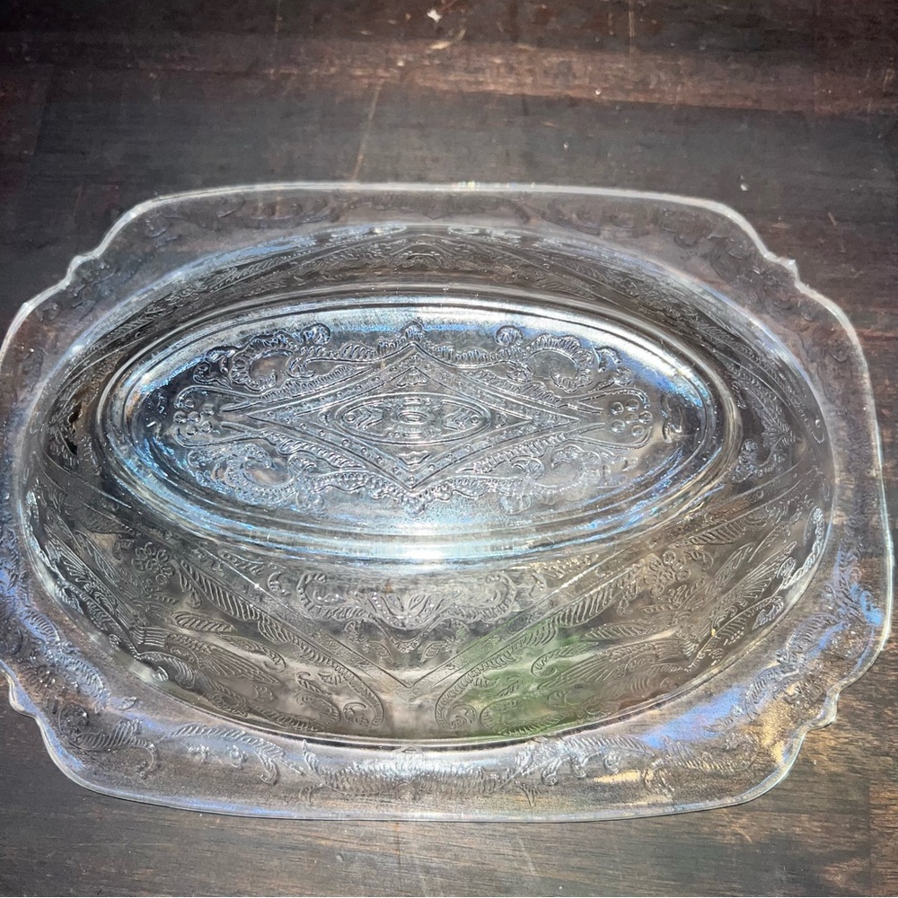 Vintage Federal Glass Madrid Pattern Depression Glass Vegetable Serving Bowl